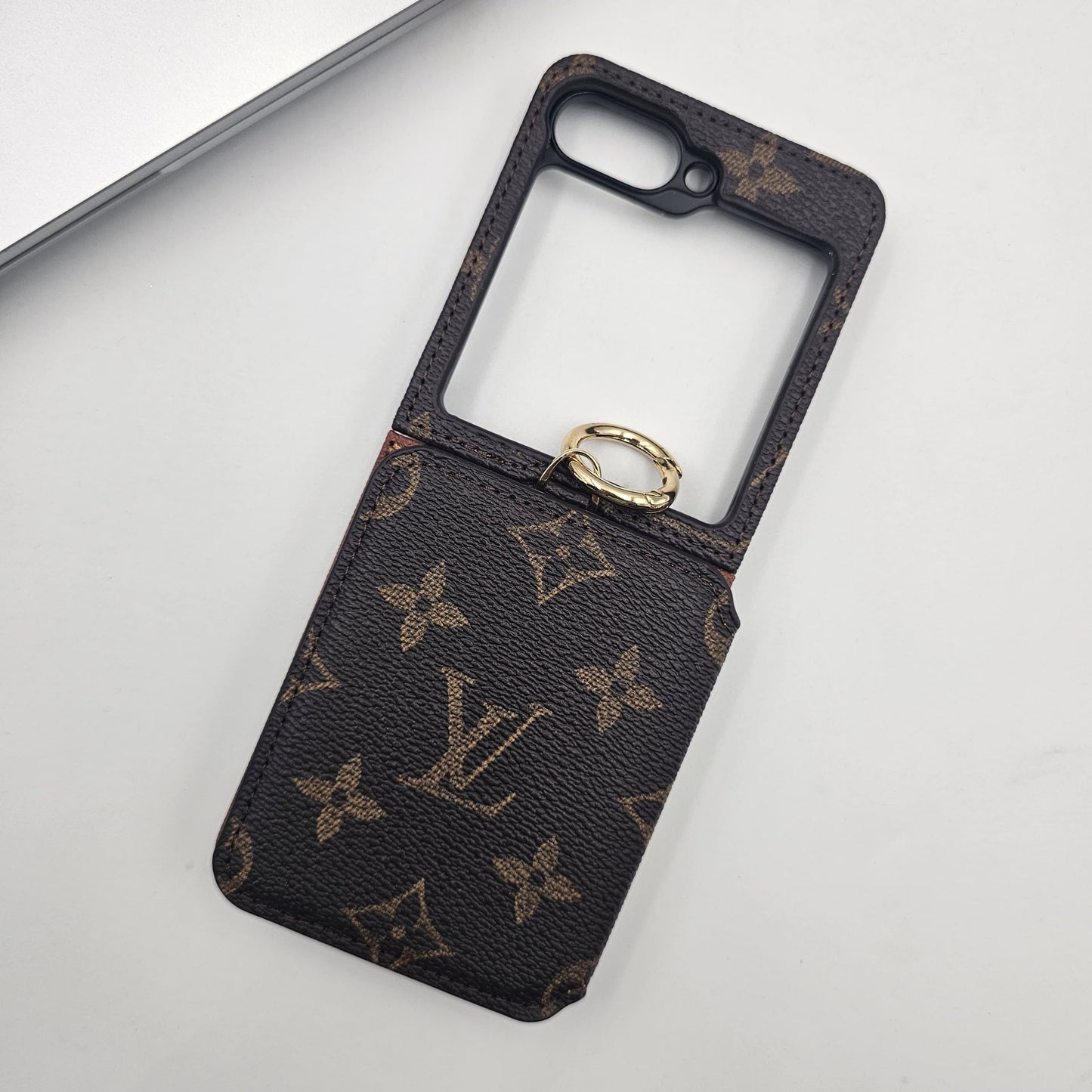 Samsung Galaxy Z Flip 6 Luxury Brand Card Pocket Wallet Ring Holder Case