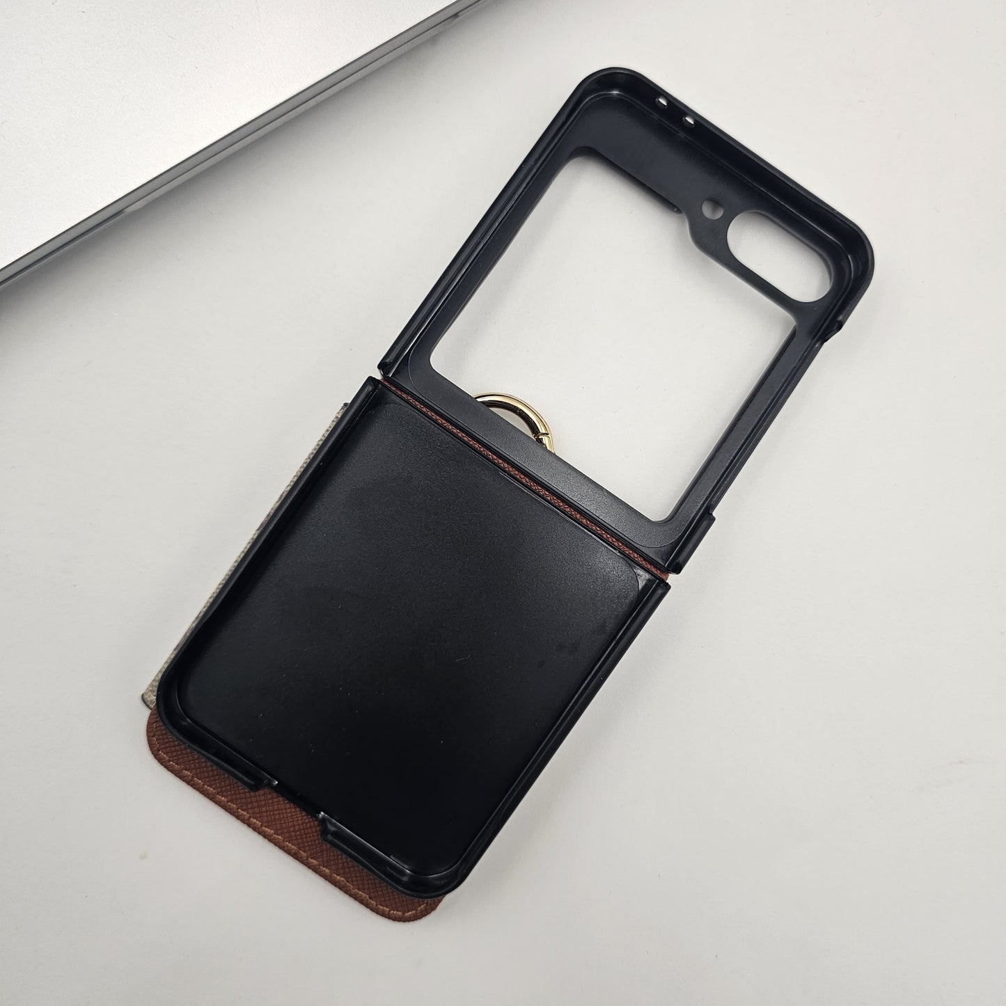 Samsung Galaxy Z Flip 5 Luxury Brand Card Pocket Wallet Ring Holder Case