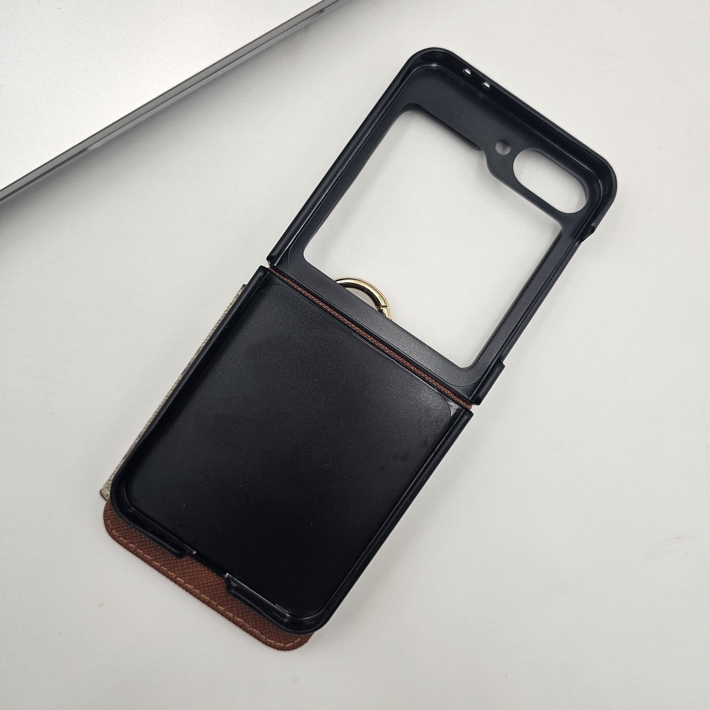 Samsung Galaxy Z Flip 6 Luxury Brand Card Pocket Wallet Ring Holder Case
