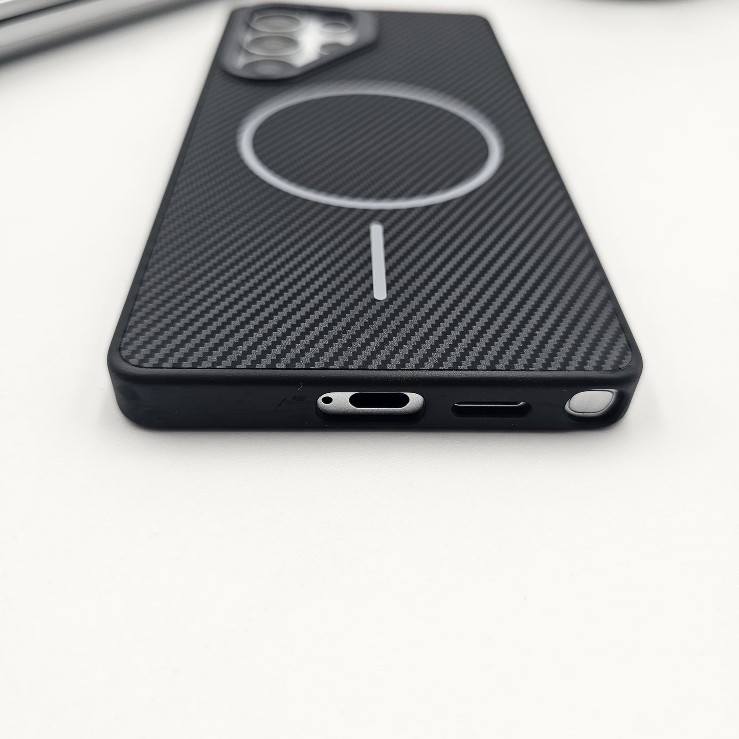 Samsung Galaxy S25 Ultra Carbon Fibre Magsafe Metal Camera Bump Case