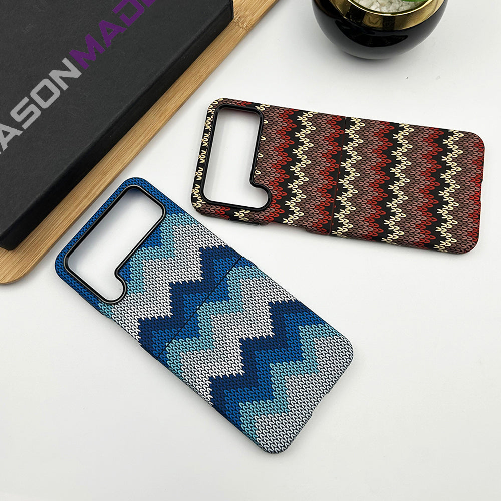 Samsung Galaxy Z Flip 4 Woolen Texture Pattern Case Cover