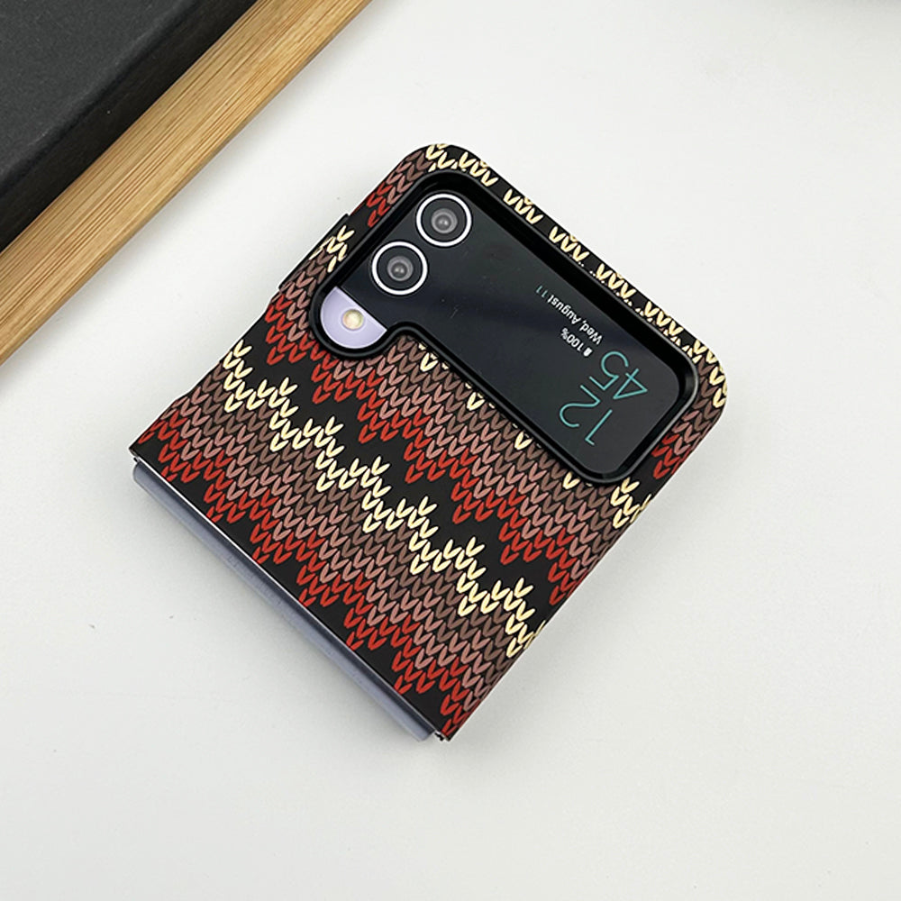 Samsung Galaxy Z Flip 4 Woolen Texture Pattern Case Cover