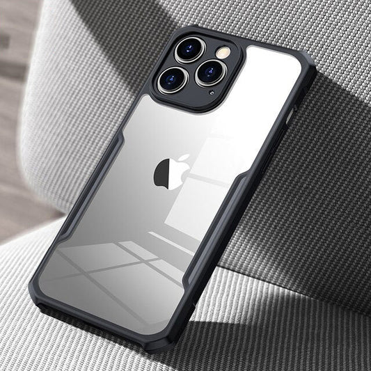 Stylish iPhone Shockproof Transparent Mobile Case Cover - Bumper Airbags