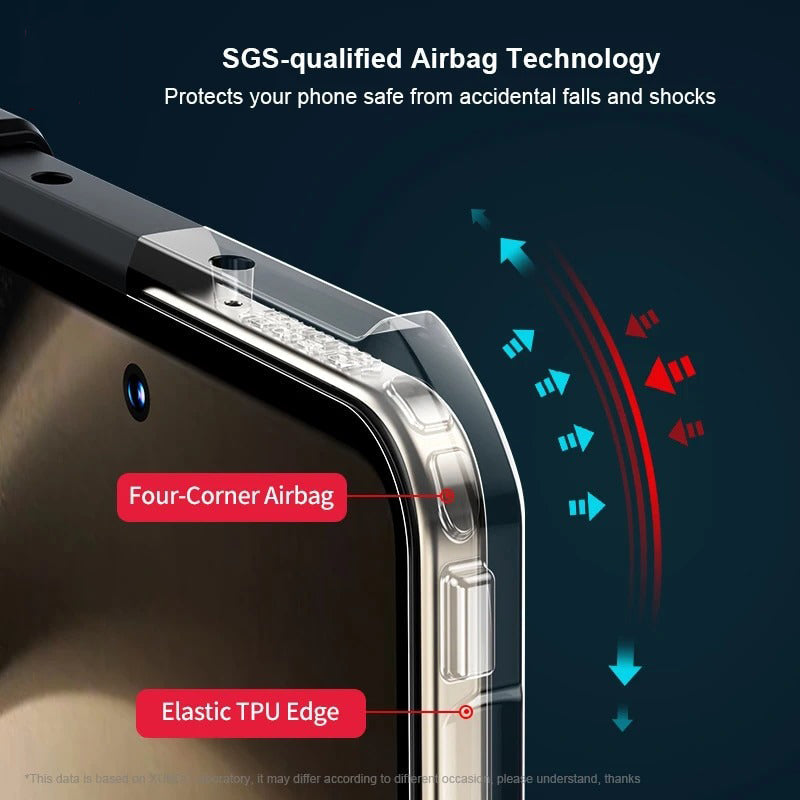 Hybrid Glass & Acrylic Case for Samsung Galaxy Z Fold 6 | Rugged Shockproof Airbags Bumper