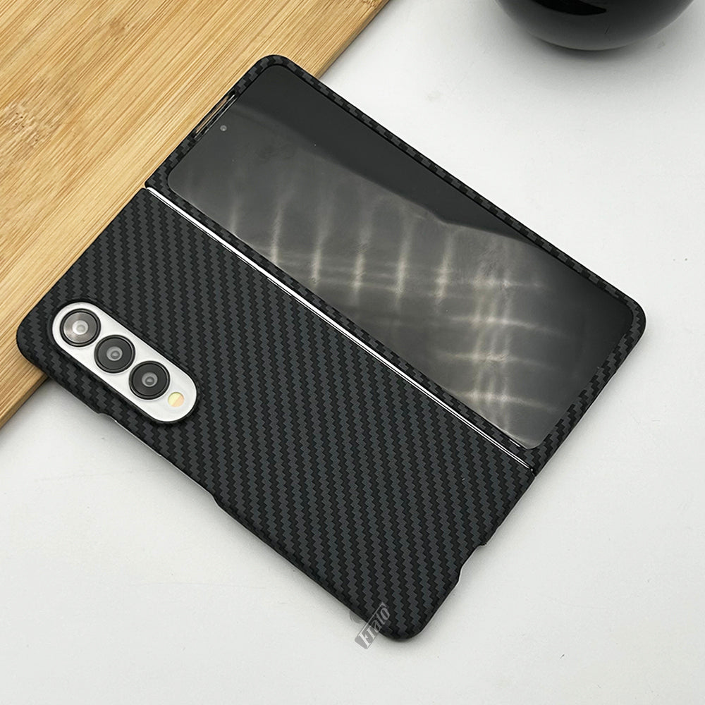 Samsung Galaxy Z Fold 4 Zigzag Carbon Fibre Pattern Texture Case Cover