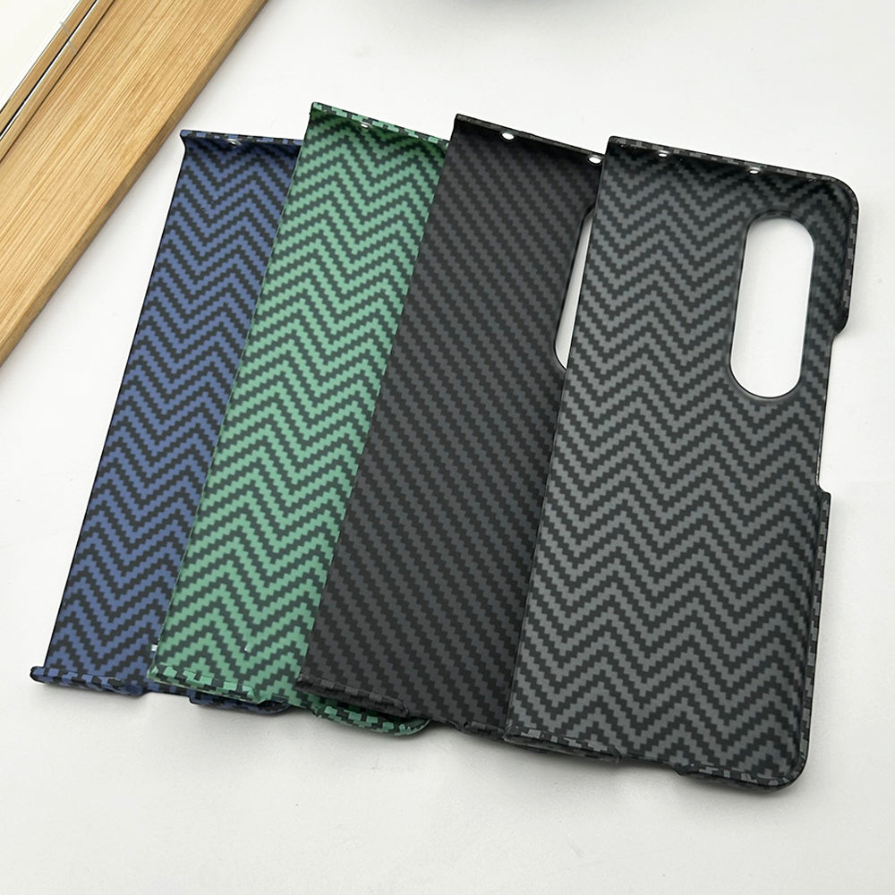 Samsung Galaxy Z Fold 3 Zigzag Carbon Fibre Pattern Texture Case Cover