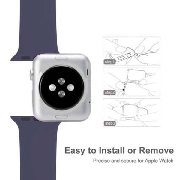 iWatch Pacific Blue Silicone Sport Band For Series 1 2 3 4 5 6 7 8 9 SE 7 8 9 SE SE 2 Gen
