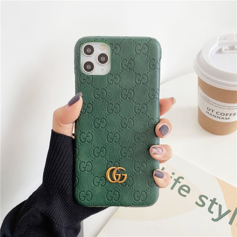 Premium Branded iPhone Mobile Case Cover - GG Leather made