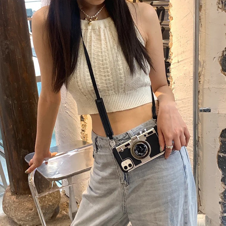 3D Vintage Camera Case for Samsung Galaxy S25 Plus | Retro Designer | Detachable Sling