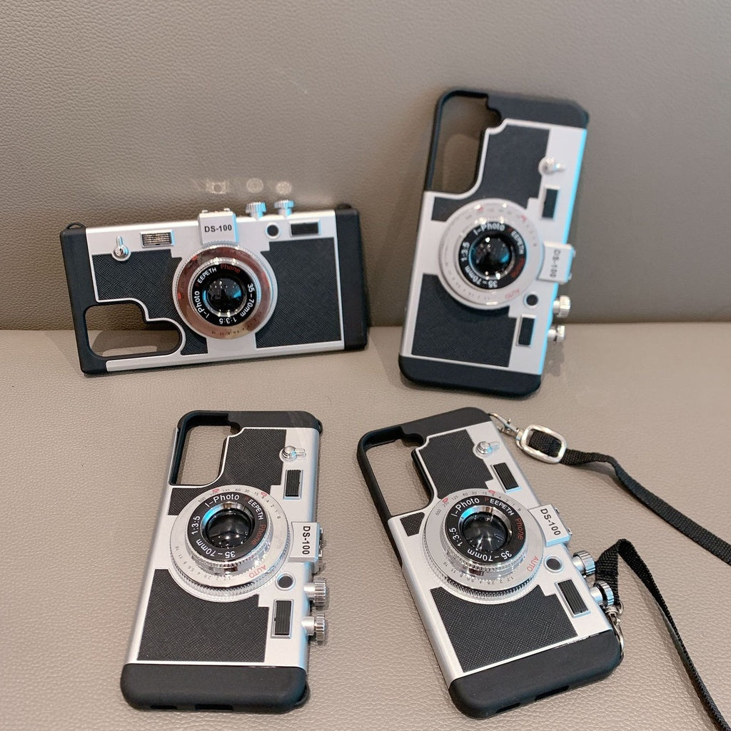 3D Vintage Camera Case for Samsung Galaxy S25 Plus | Retro Designer | Detachable Sling