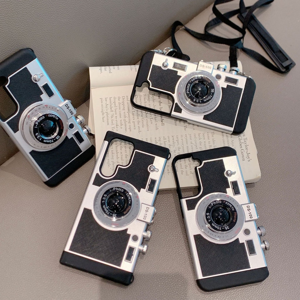 3D Vintage Camera Case for Samsung Galaxy S25 Plus | Retro Designer | Detachable Sling