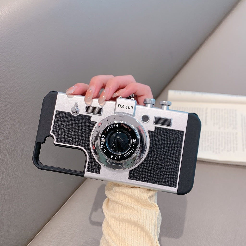 3D Vintage Camera Case for Samsung Galaxy S25 Plus | Retro Designer | Detachable Sling