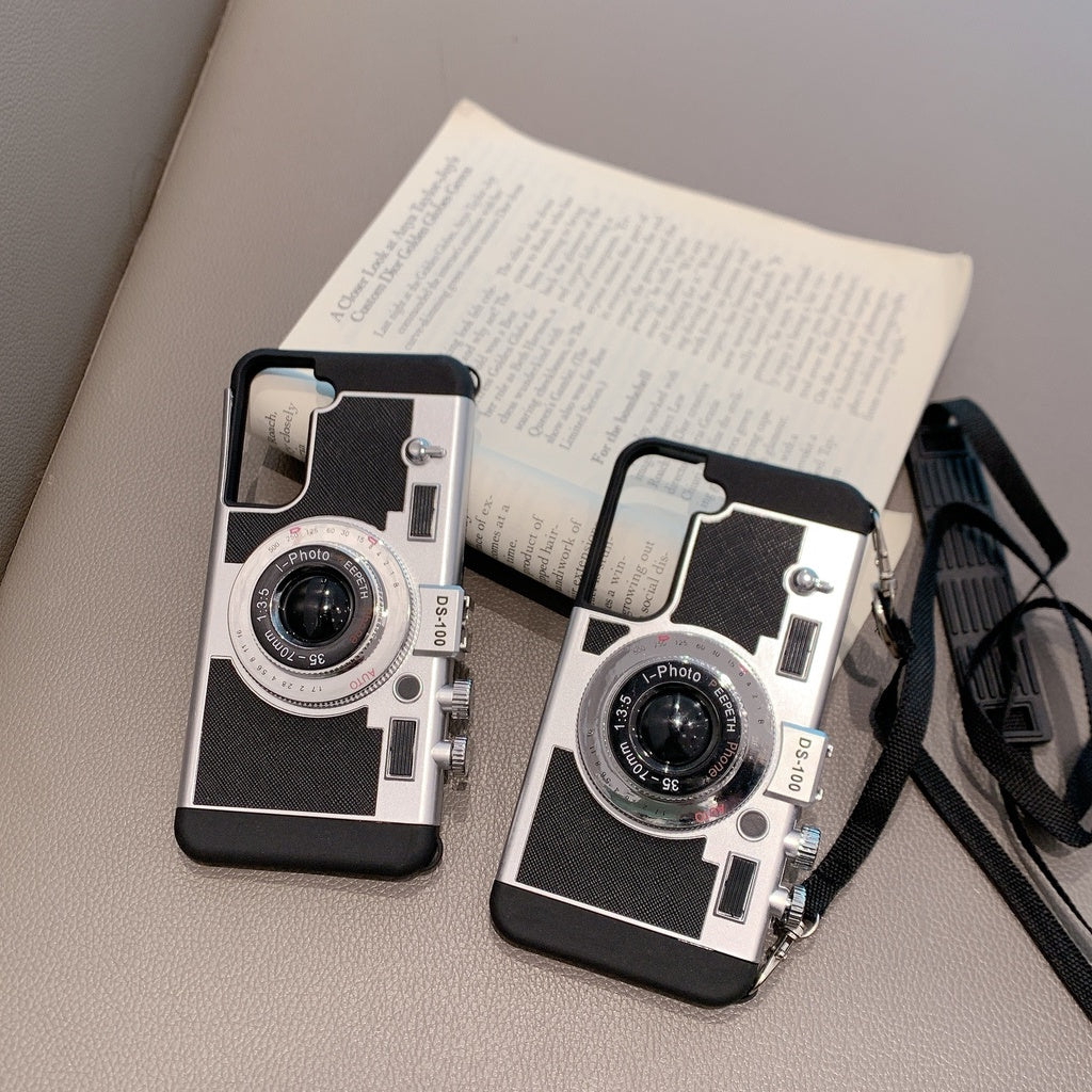 3D Vintage Camera Case for Samsung Galaxy S25 Plus | Retro Designer | Detachable Sling