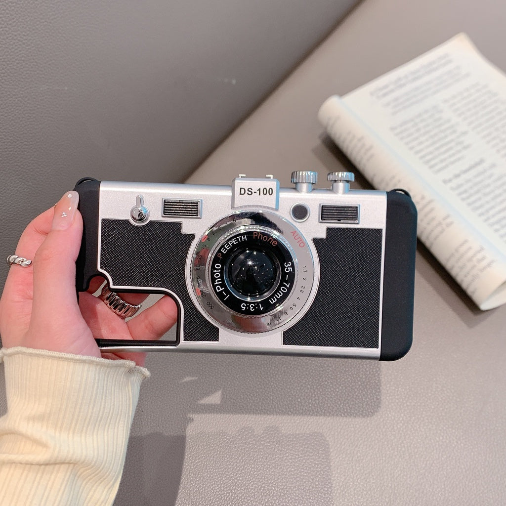 3D Vintage Camera Case for Samsung Galaxy S25 Plus | Retro Designer | Detachable Sling