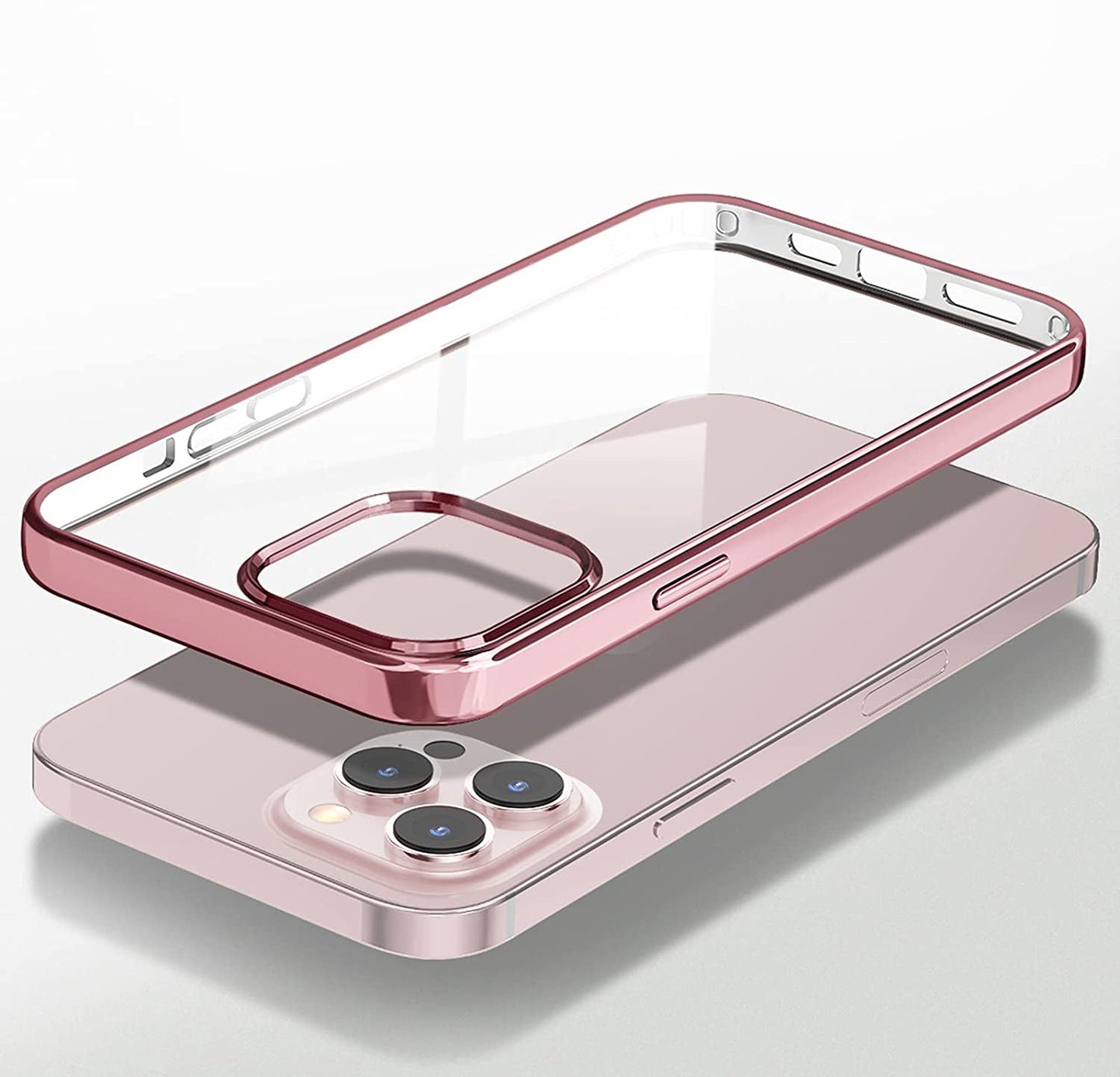 iPhone 16 Series Crystal Clear Chrome Electroplated Bumper Case Cover