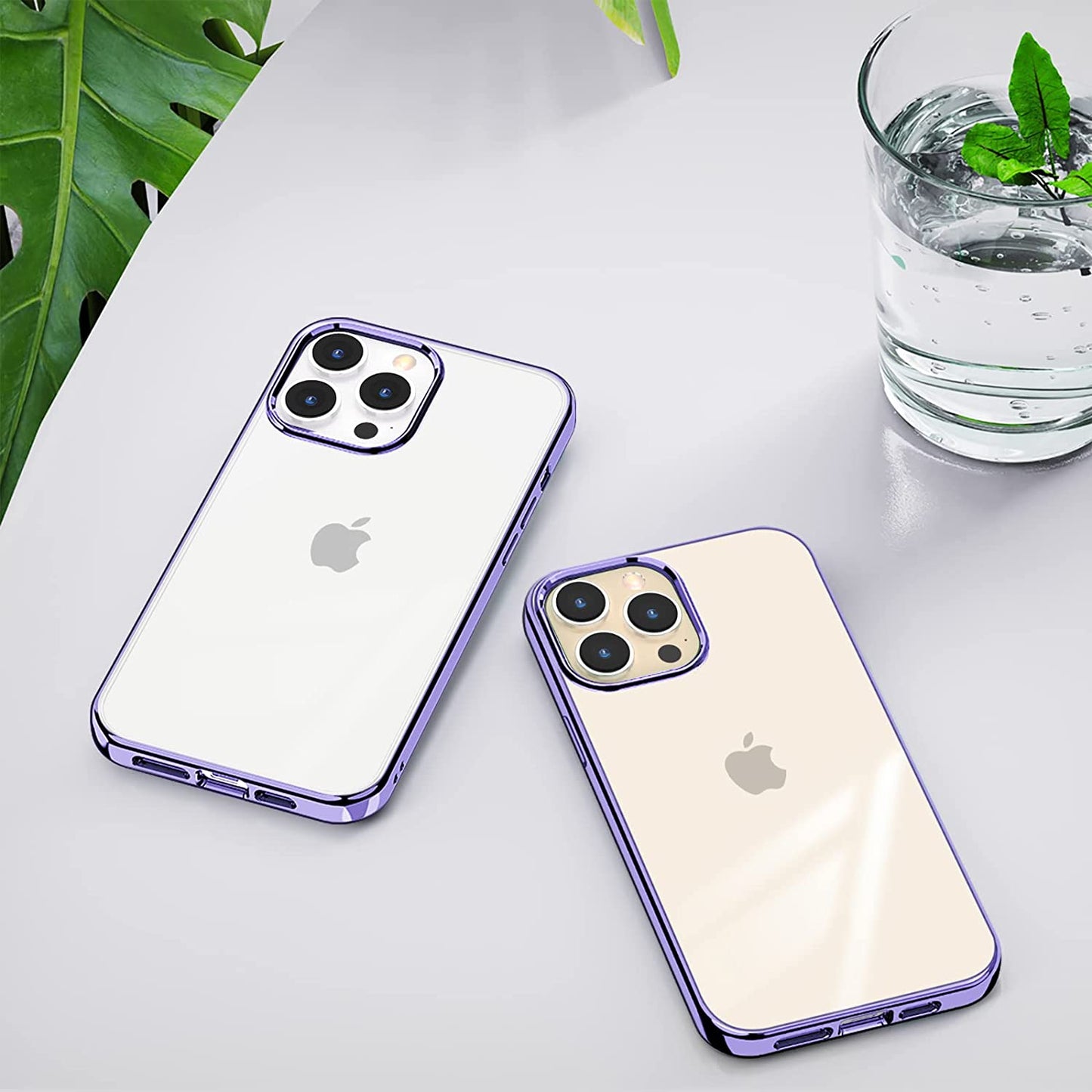 iPhone 16 Series Crystal Clear Chrome Electroplated Bumper Case Cover