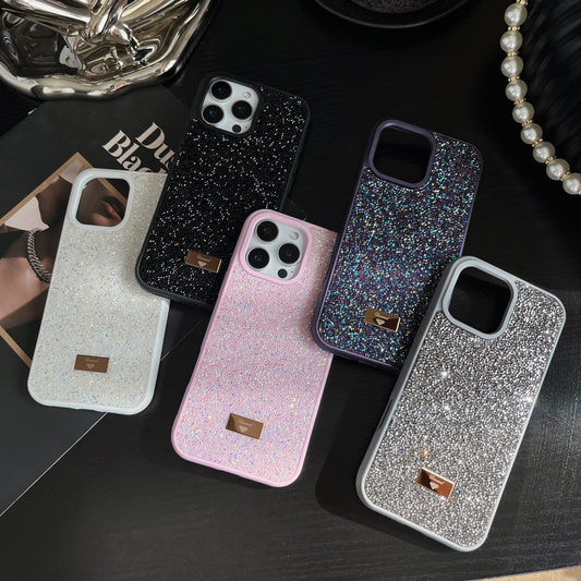 iPhone 16 Series Glitter Crystal Shimmer Stone Case Cover