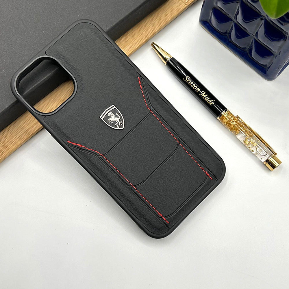Luxury FR Stitched Leather Case for iPhone | Premium Slim Protective Cover