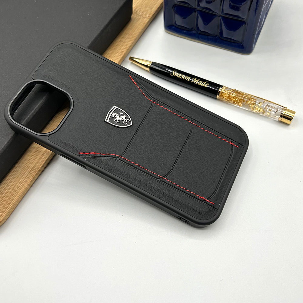 Luxury FR Stitched Leather Case for iPhone | Premium Slim Protective Cover