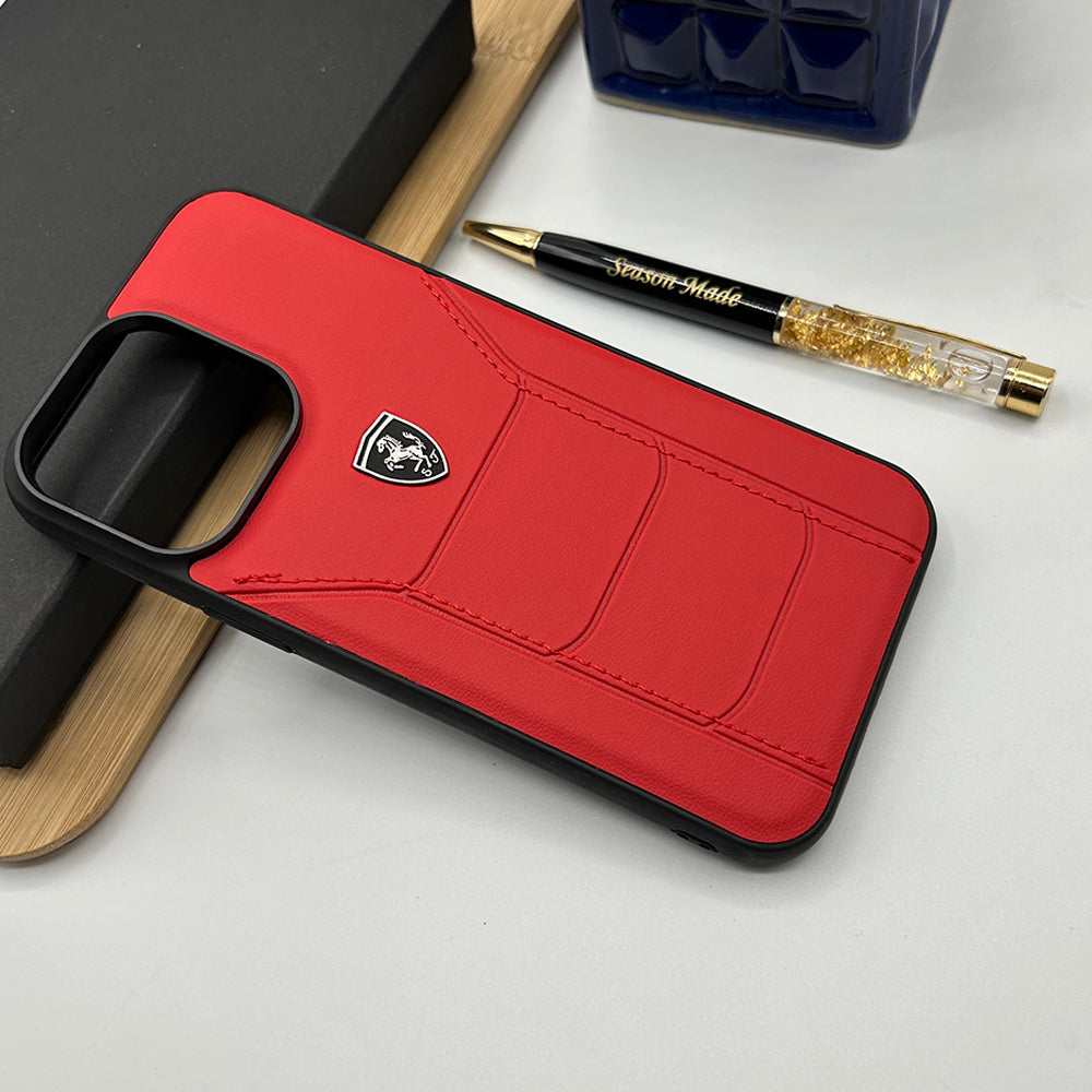 Luxury FR Stitched Leather Case for iPhone | Premium Slim Protective Cover