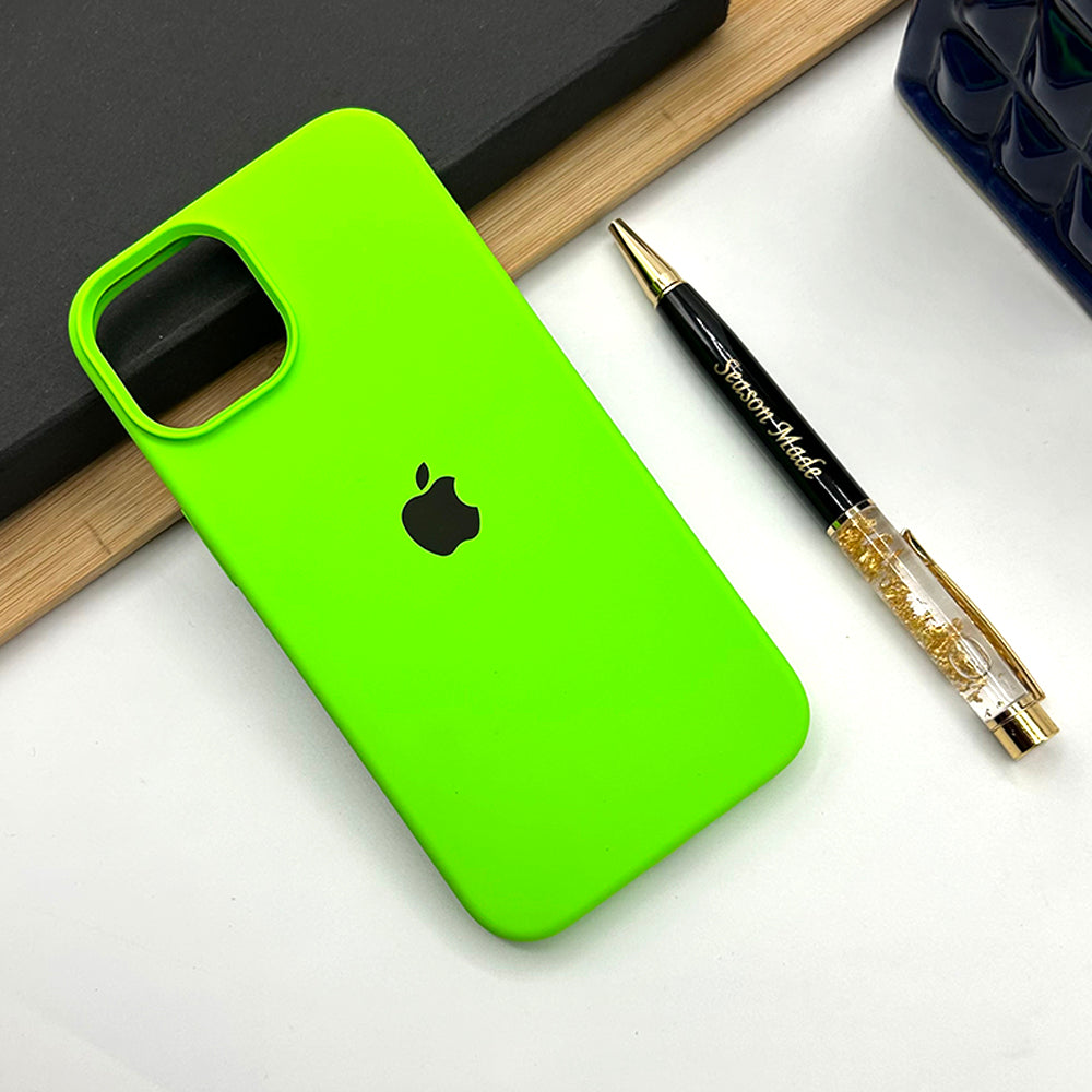 Stylish iPhone Premium Silicone Mobile Case Cover - Neon Green