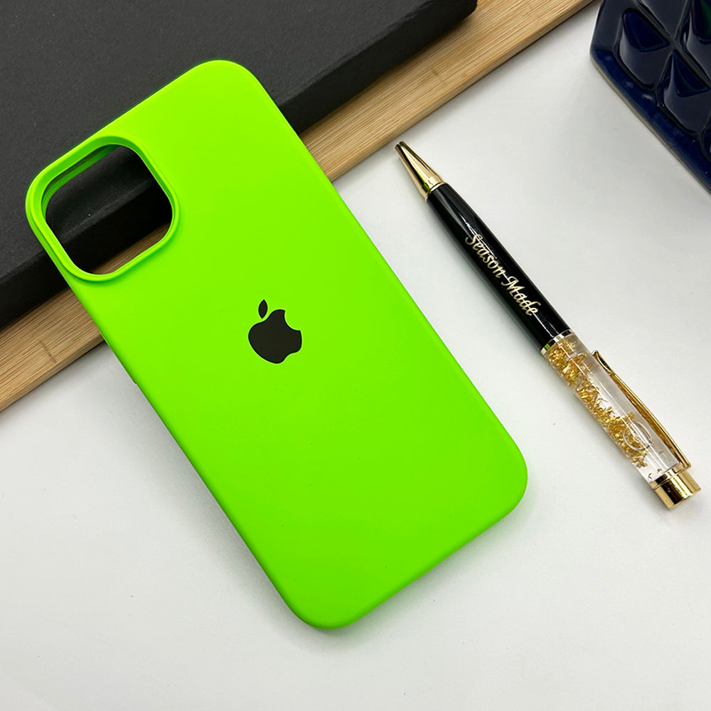 Stylish iPhone Premium Silicone Mobile Case Cover - Neon Green