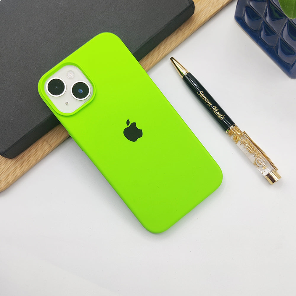 Stylish iPhone Premium Silicone Mobile Case Cover - Neon Green