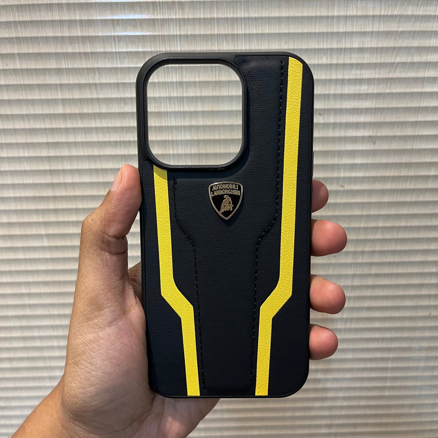 iPhone 15 Plus  Series Lambo Yellow Stripe Pattern Case Cover Clearance Sale