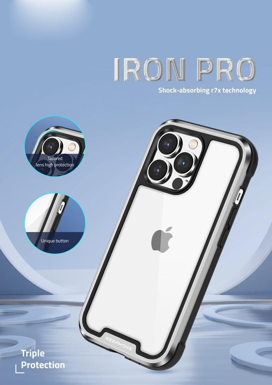 Stylish Protective iPhone Mobile Case Cover - Raised Metal Protection