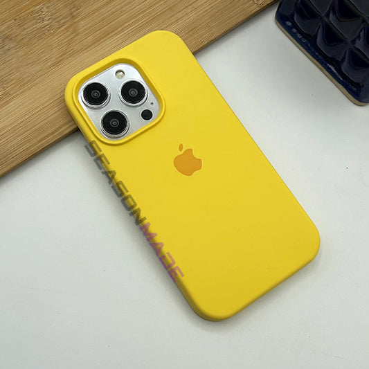 iPhone Liquid Silicone Case Cover Yellow