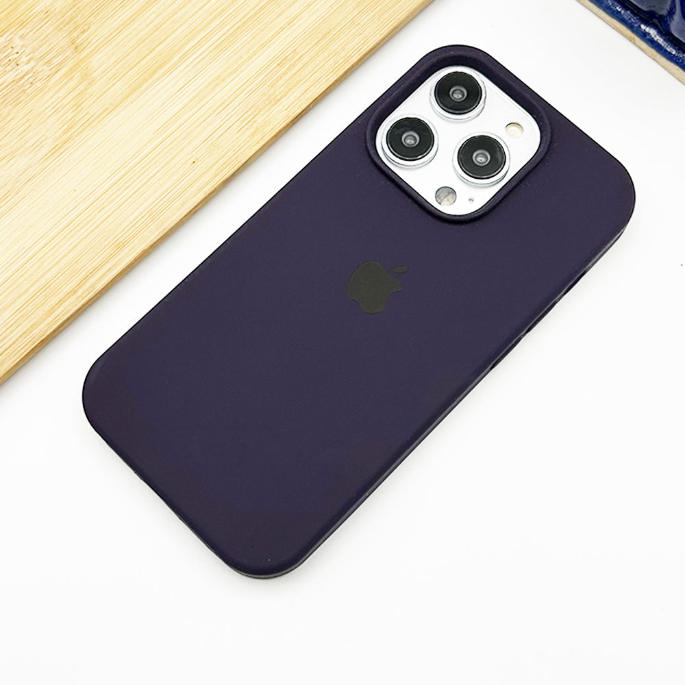 Stylish iPhone Premium Silicone Mobile Case Cover - Deep Purple