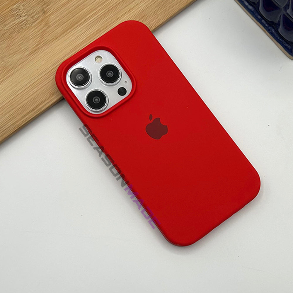 Stylish iPhone Premium Liquid Silicone Mobile Case Cover - Red