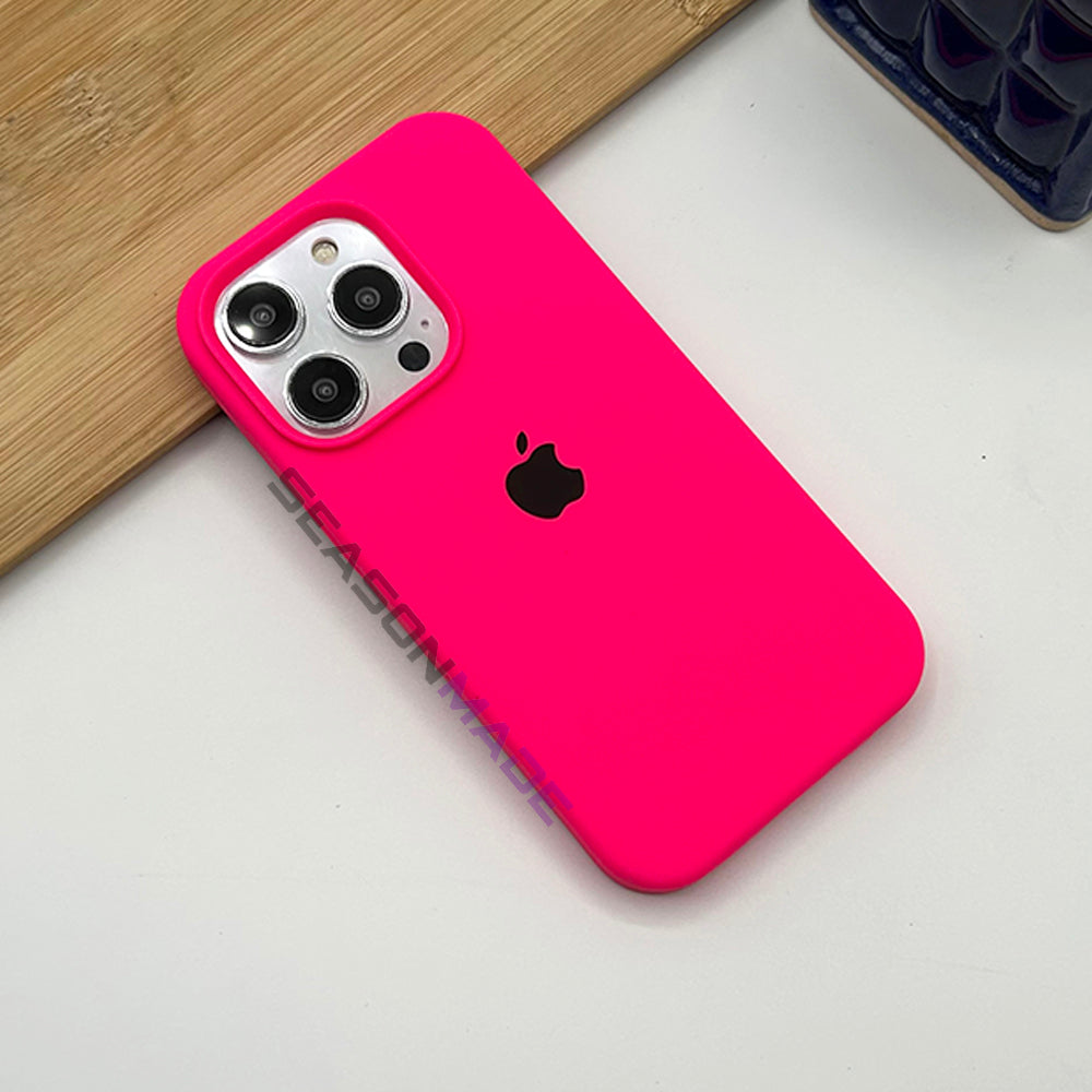 Stylish iPhone Premium Silicone Mobile Case Cover - Hot Pink