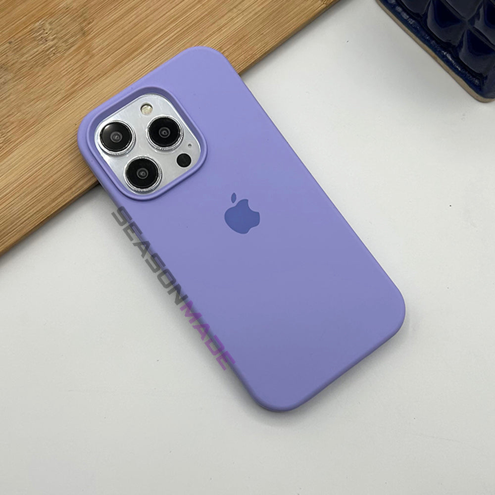 Stylish iPhone Premium Liquid Silicone Mobile Case Cover - Lavender