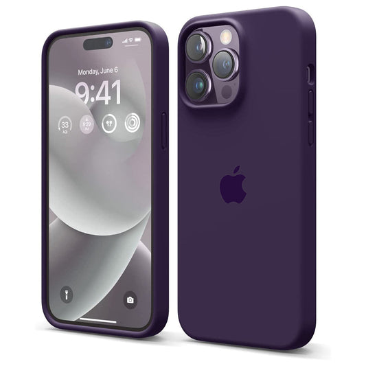 Stylish iPhone Premium Silicone Mobile Case Cover - Deep Purple