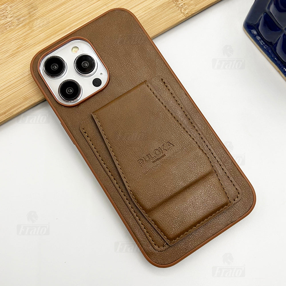 iPhone 13 Pro Max Leather Card Holder With Stand Case Cover