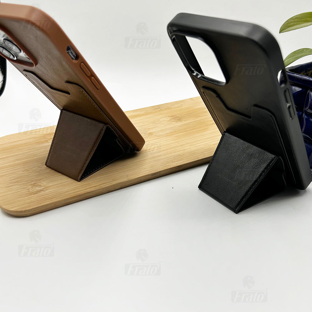 iPhone 13 Pro Max Leather Card Holder With Stand Case Cover