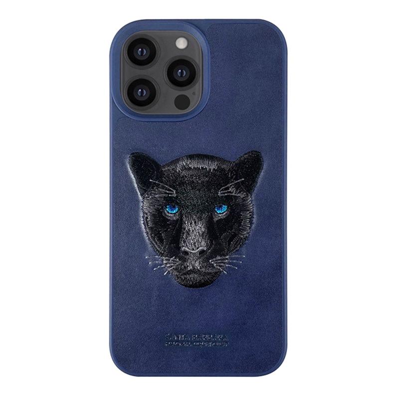 Premium Branded iPhone Leather Stitched Mobile Case Cover - Santa Barbara Savanna Panther