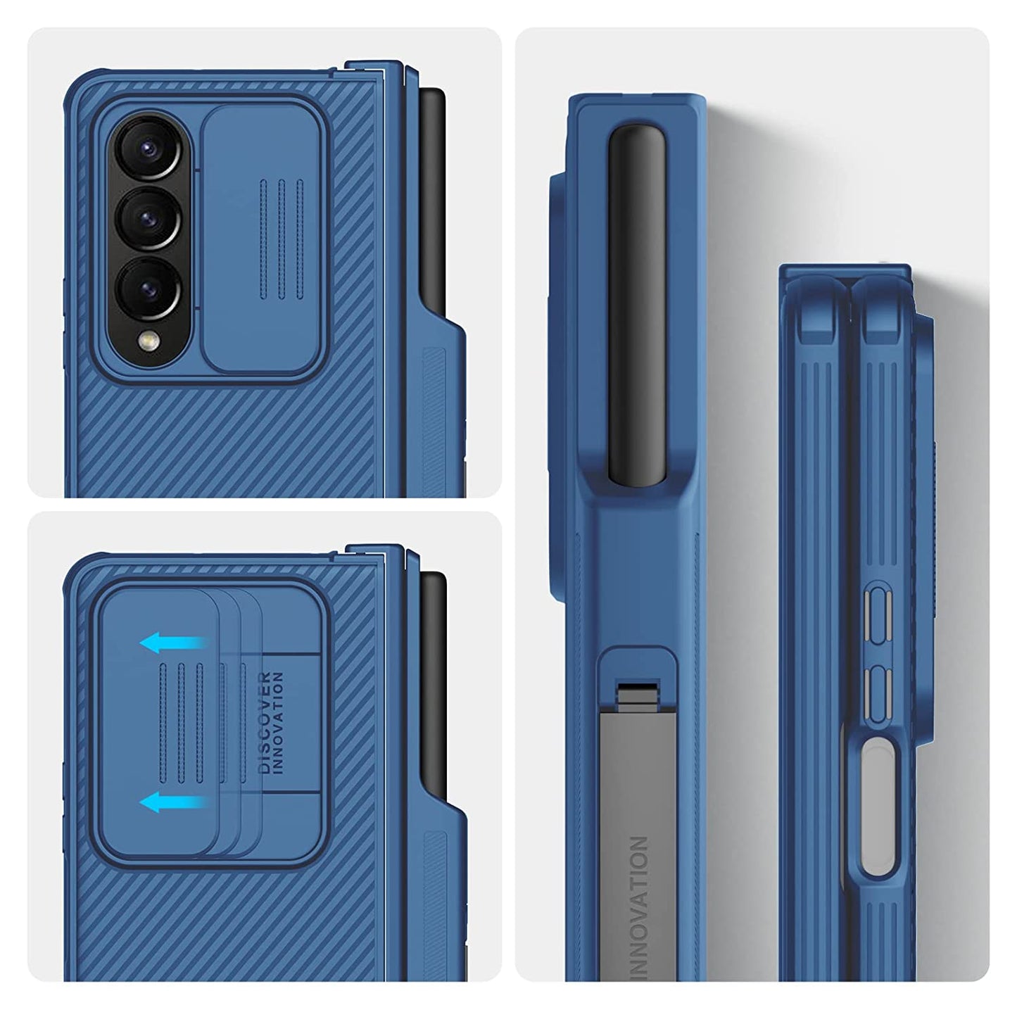 Nillkin CamShield Pro Full Set Case Cover for Samsung Z Fold 4 Blue