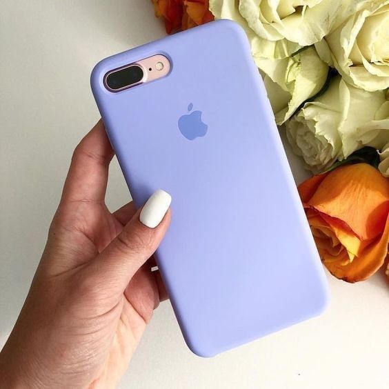 Stylish iPhone Premium Liquid Silicone Mobile Case Cover - Lavender